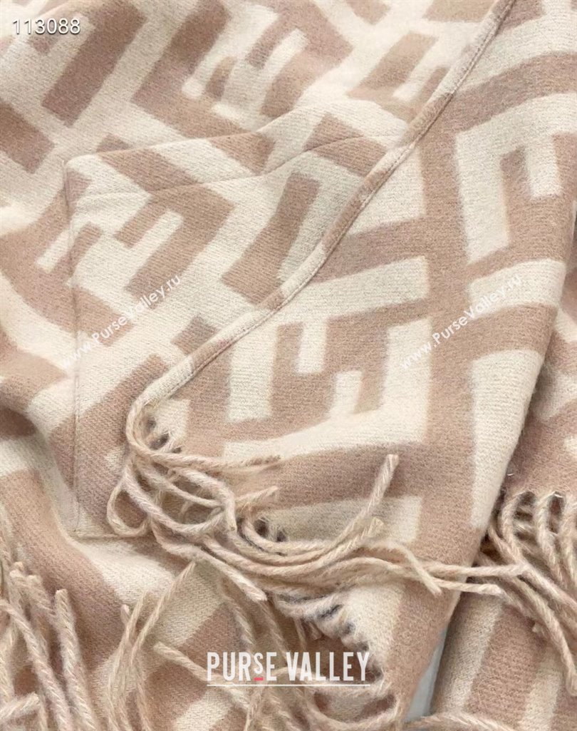 Fendi FF Beige cashmere poncho Top Quality (wtz-23112707)