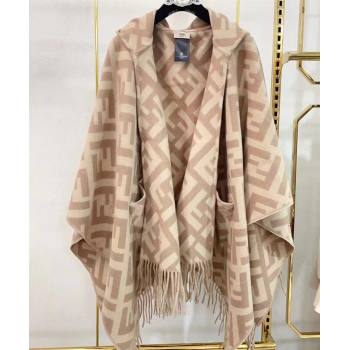 Fendi FF Beige cashmere poncho Top Quality (wtz-23112707)