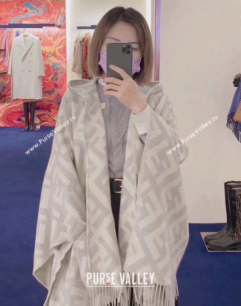 Fendi FF Gray cashmere poncho Top Quality (wtz-23112708)