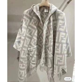 Fendi FF Gray cashmere poncho Top Quality (wtz-23112708)