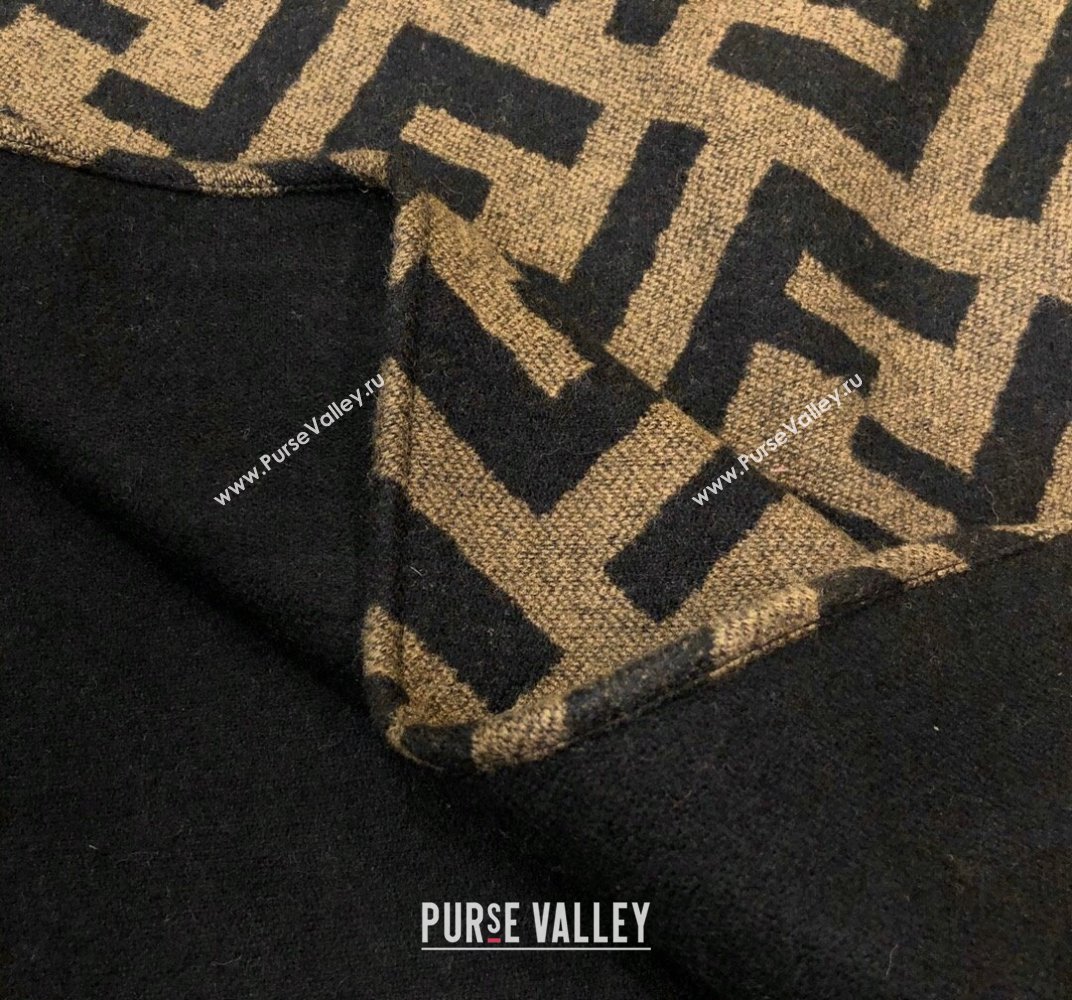 Fendi FF Black wool and cashmere poncho Top Quality (wtz-23112705)