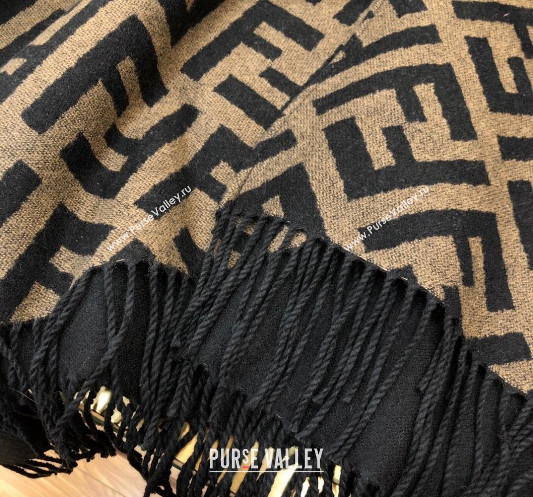 Fendi FF Black wool and cashmere poncho Top Quality (wtz-23112705)