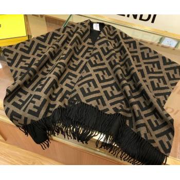 Fendi FF Black wool and cashmere poncho Top Quality (wtz-23112705)