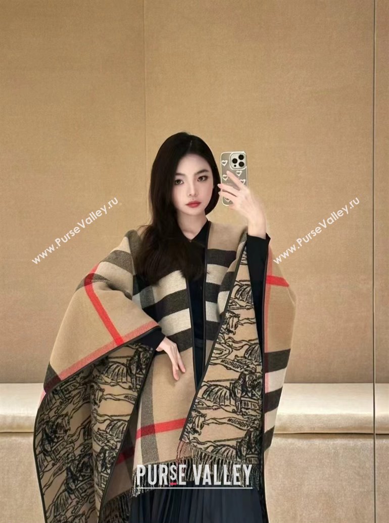 Burberry EKD Wool Cape Beige Top Quality (wtz-23112719)