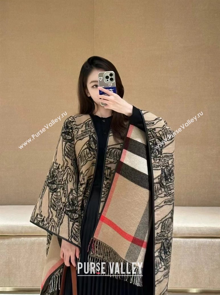 Burberry EKD Wool Cape Beige Top Quality (wtz-23112719)