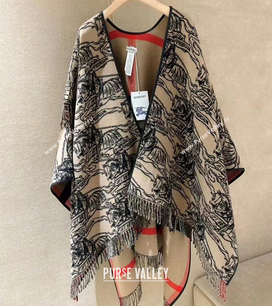 Burberry EKD Wool Cape Beige Top Quality (wtz-23112719)