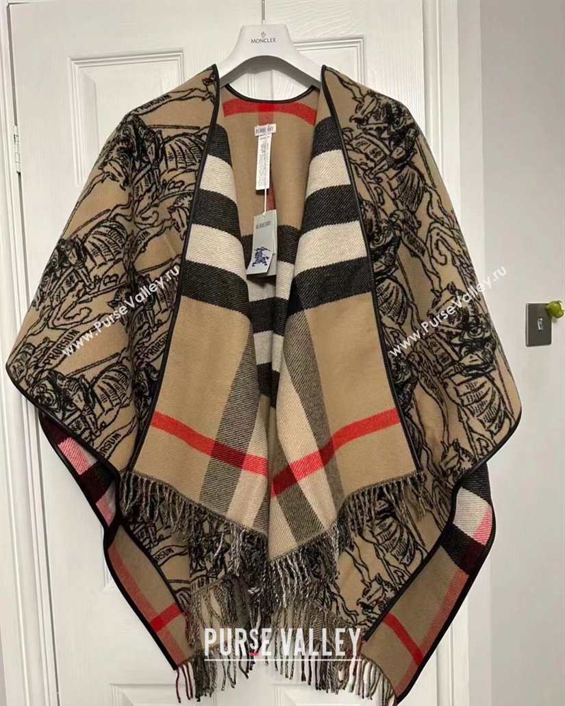 Burberry EKD Wool Cape Beige Top Quality (wtz-23112719)