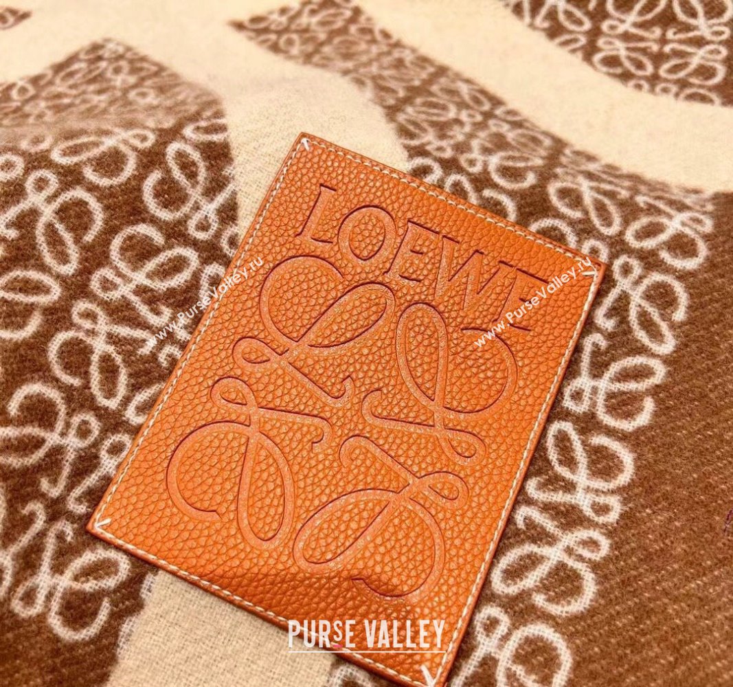Loewe Anagram blanket in wool Camel (wtz-23112501)