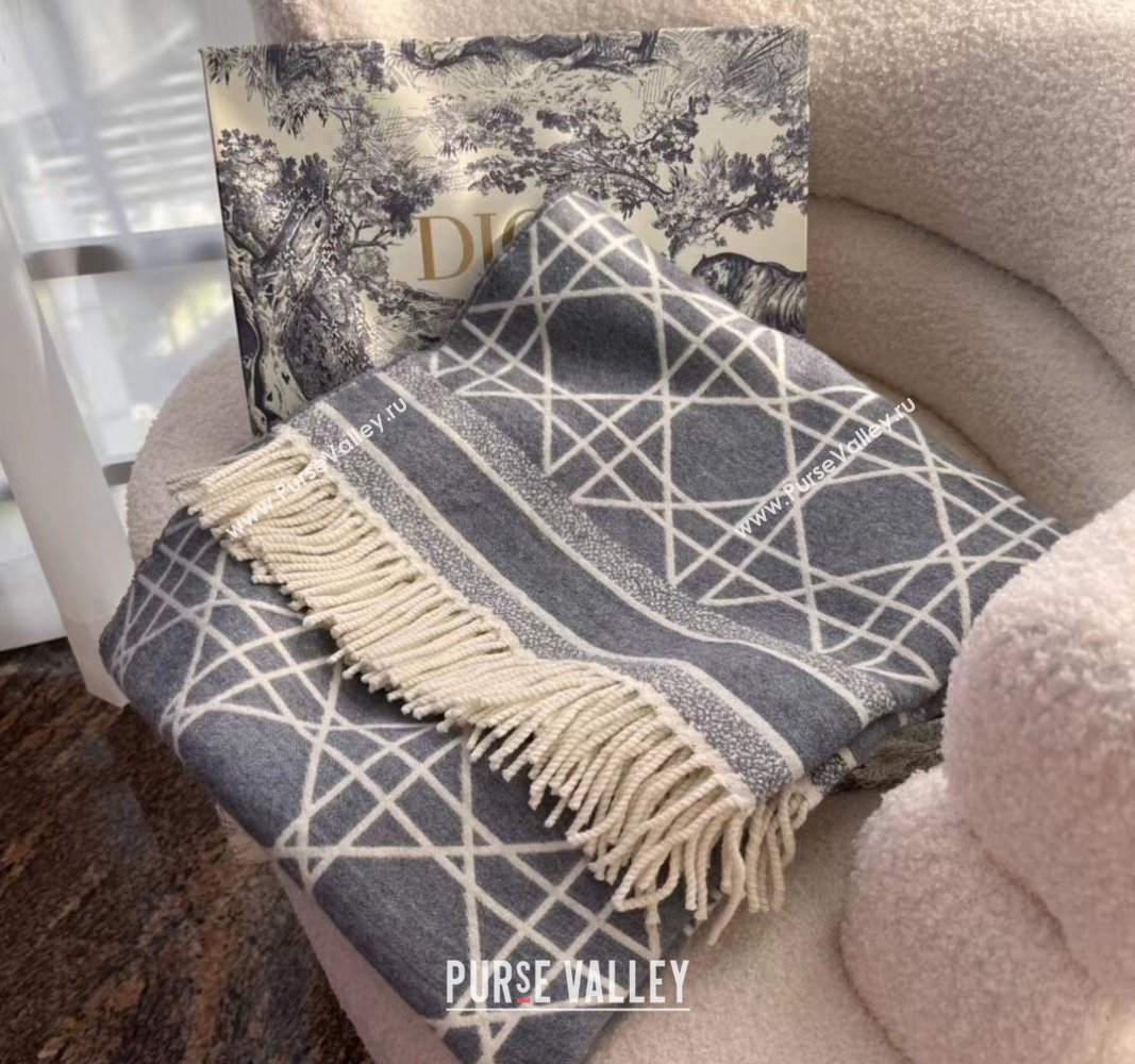 Dior Gray Cashmere Cannage Shawl Top Quality (wtz-23112710)