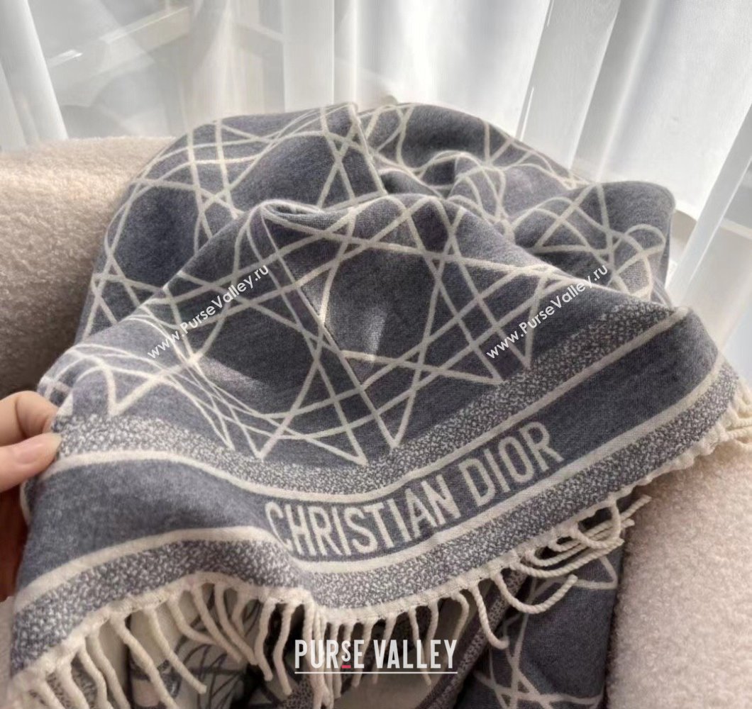 Dior Gray Cashmere Cannage Shawl Top Quality (wtz-23112710)