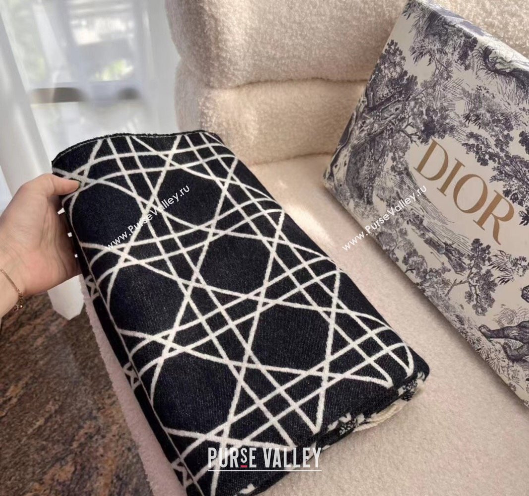 Dior Navy Blue Cashmere Cannage Shawl Top Quality (wtz-23112711)