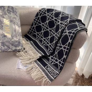 Dior Navy Blue Cashmere Cannage Shawl Top Quality (wtz-23112711)