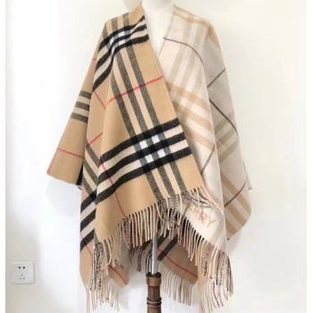 Burberry Contrast Check Wool Cashmere Cape Top Quality (wtz-23112718)