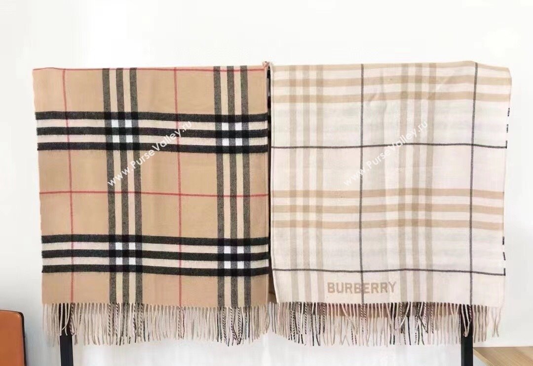 Burberry Contrast Check Wool Cashmere Cape Top Quality (wtz-23112718)