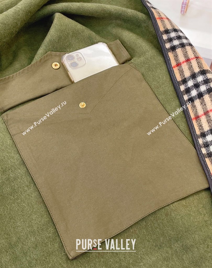 Burberry Reversible Check Wool Cape Green Top Quality (wtz-23112720)