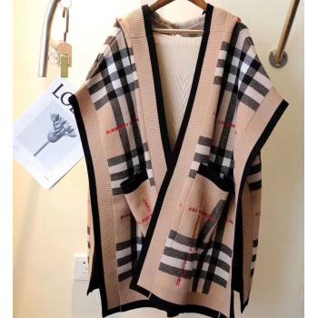 Burberry Check Wool Cashmere Hooded Cape Top Quality (wtz-23112717)