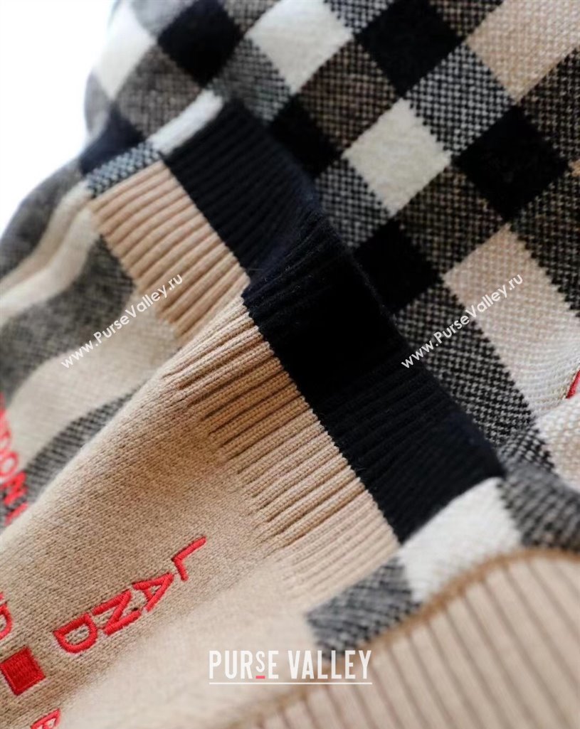 Burberry Check Wool Cashmere Hooded Cape Top Quality (wtz-23112717)