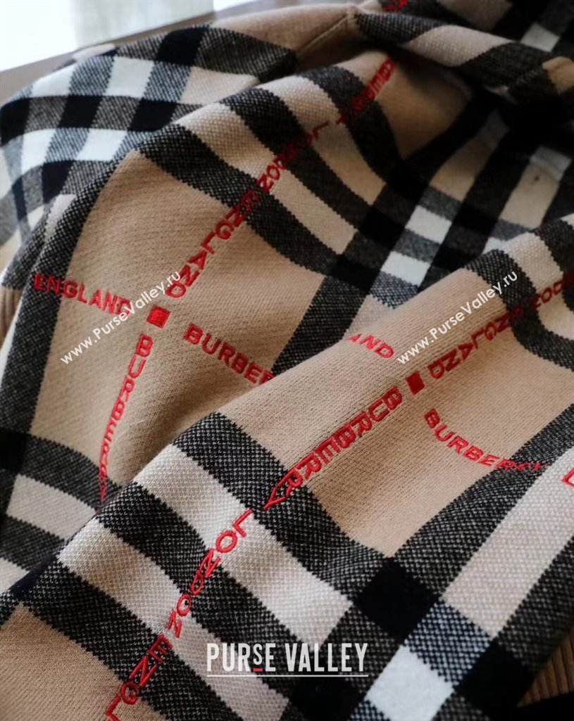 Burberry Check Wool Cashmere Hooded Cape Top Quality (wtz-23112717)