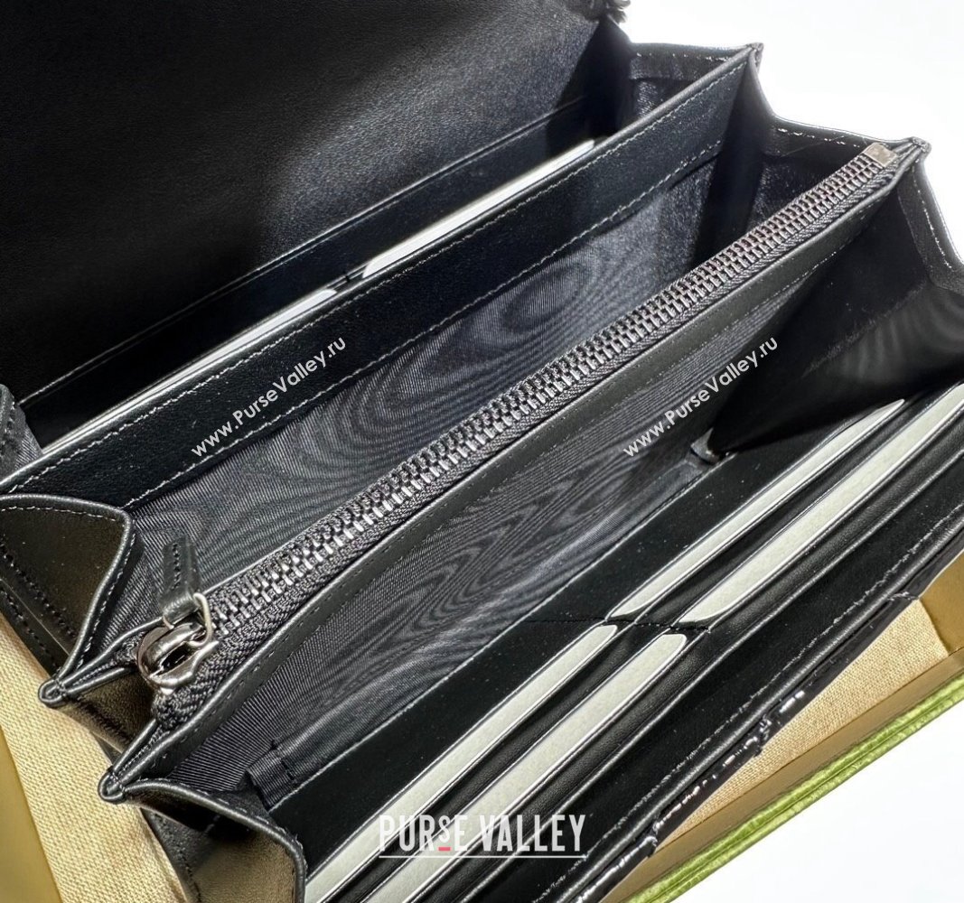 Gucci GG Marmont patent Mini Bag 474575 Black 2024 (dlh-23112321)