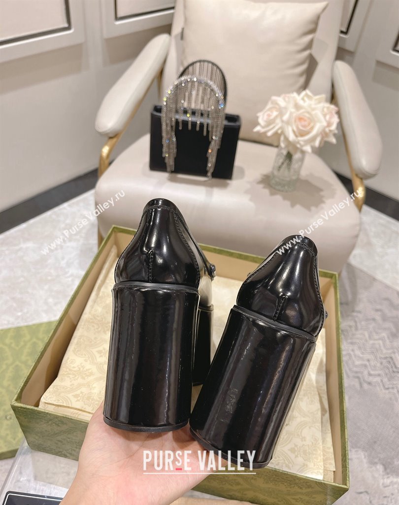 Gucci Horsebit Platform Loafers Brushed Leather Black Spring 2024 (modeng-23112724)