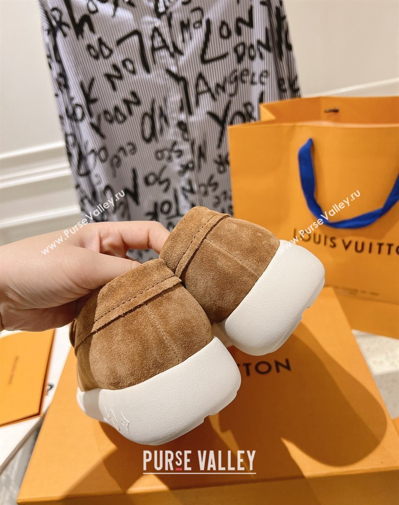 Louis Vuitton LV Pacific Mens Loafers in Suede calf leather Brown 2024 (modeng-23112710)