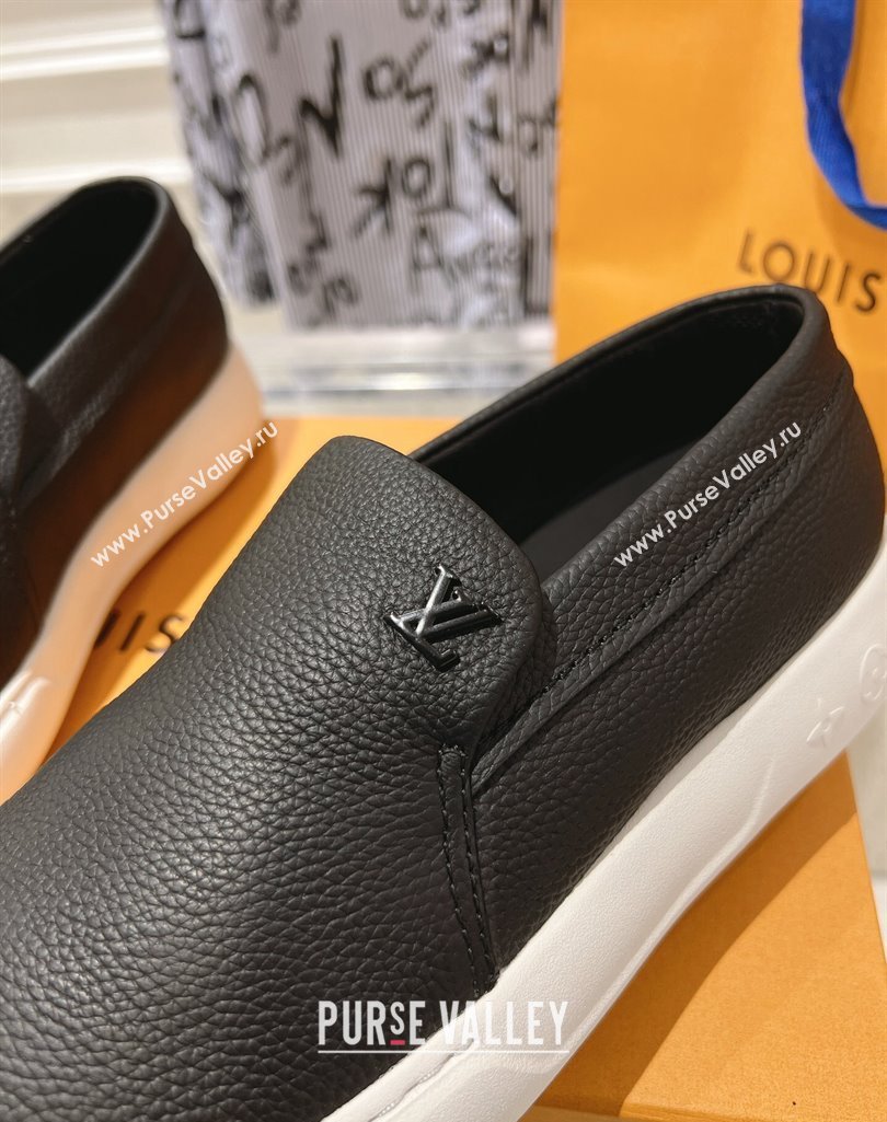 Louis Vuitton LV Pacific Mens Loafers in Grained calf leather Black 2024 (modeng-23112707)