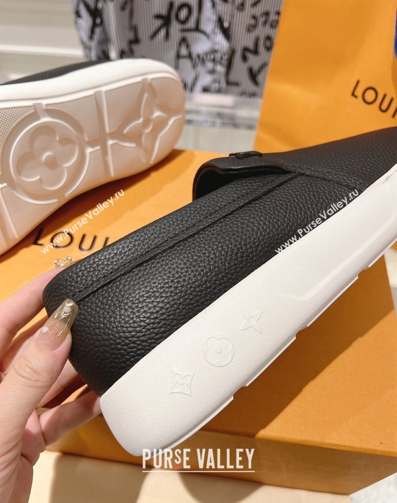 Louis Vuitton LV Pacific Mens Loafers in Grained calf leather Black 2024 (modeng-23112707)
