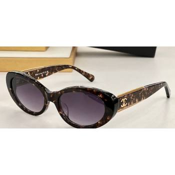 Chanel Acetate Oval Sunglasses A71577 5515 06 2024 (shishang-23112836)