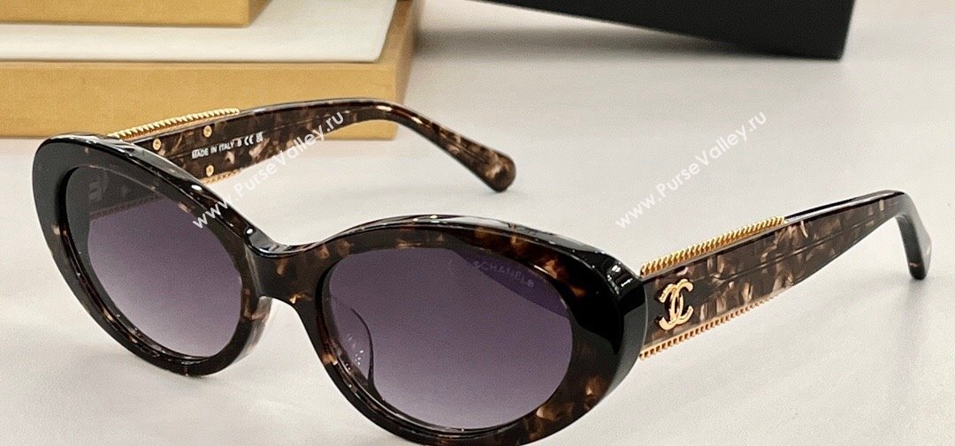 Chanel Acetate Oval Sunglasses A71577 5515 06 2024 (shishang-23112836)