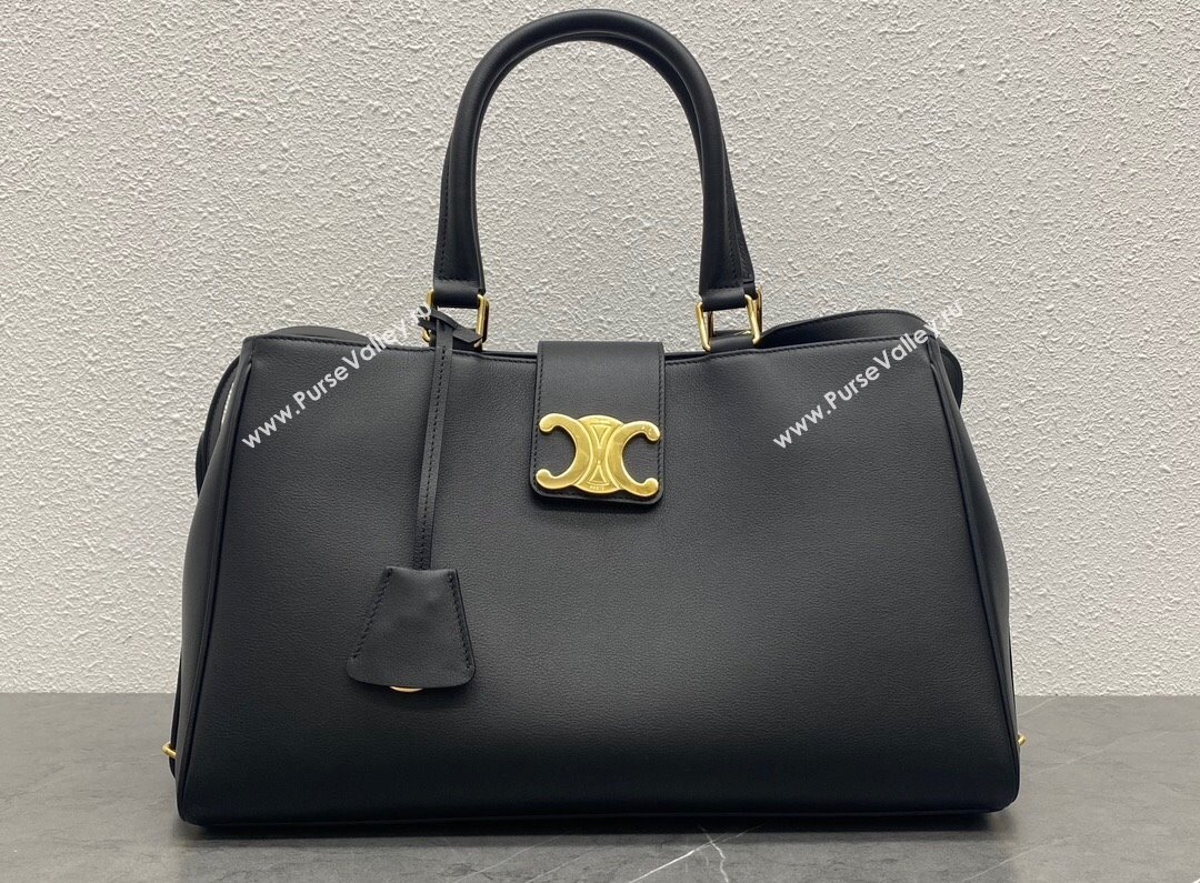 Celine MEDIUM APPOLINE BAG in supple calfskin 114963 Black (yani-23120102)