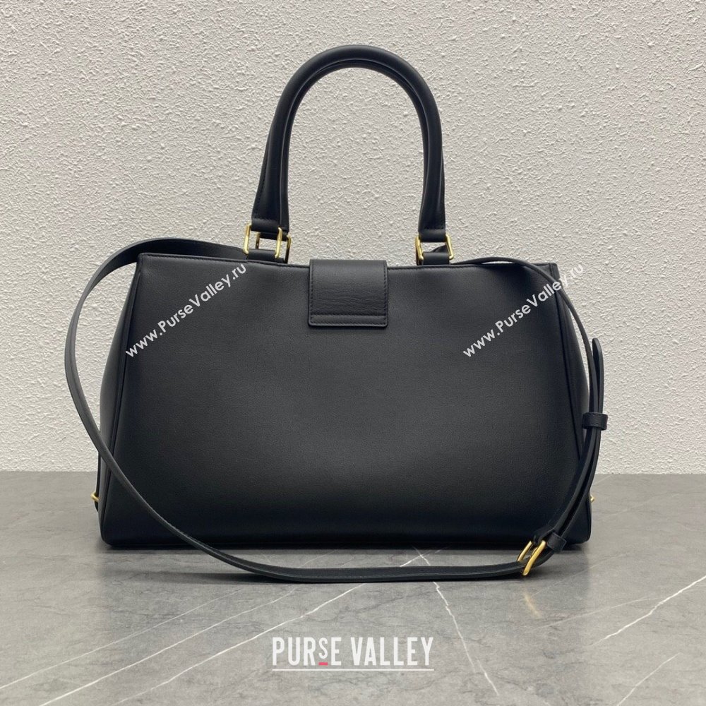 Celine MEDIUM APPOLINE BAG in supple calfskin 114963 Black (yani-23120102)