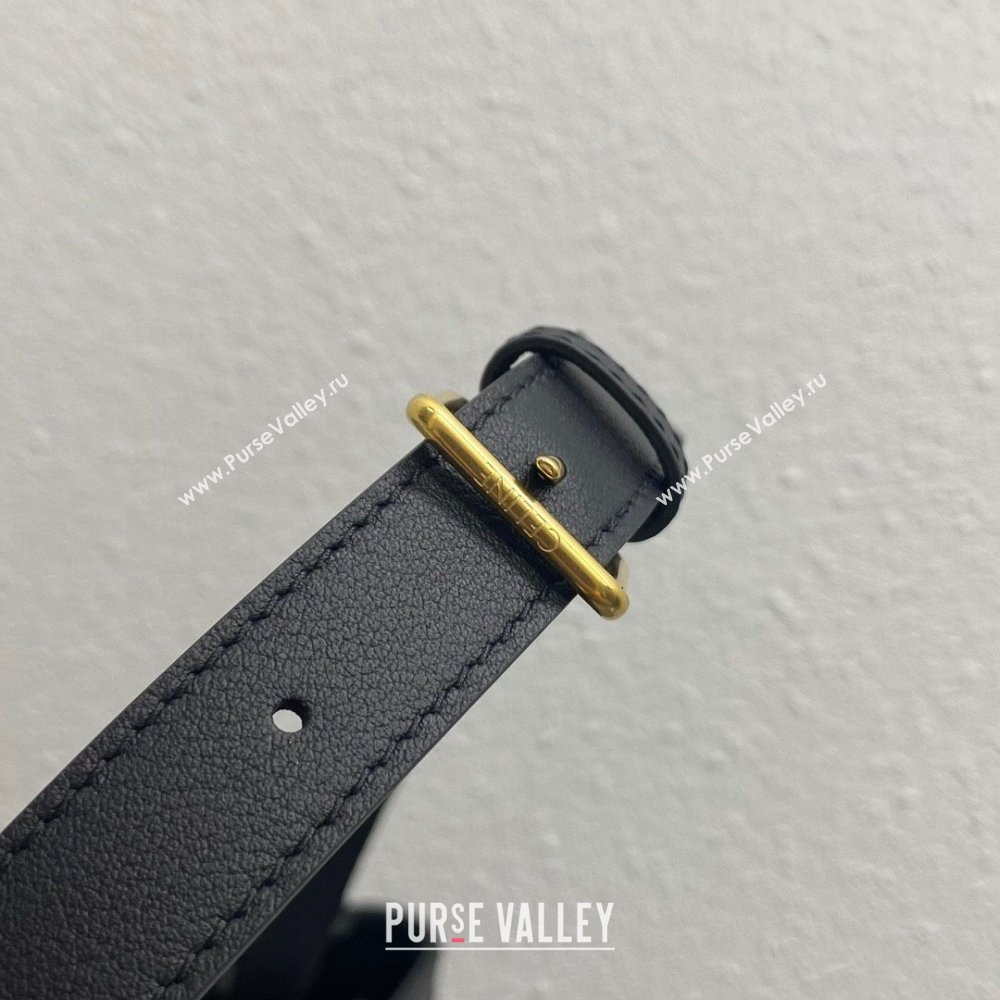 Celine MEDIUM APPOLINE BAG in supple calfskin 114963 Black (yani-23120102)