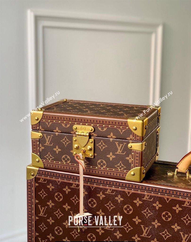 Louis Vuitton Monogram Canvas Coffret Trésor 24 Treasure Case Bag M47023 Rouge Fusion (kiki-23120105)