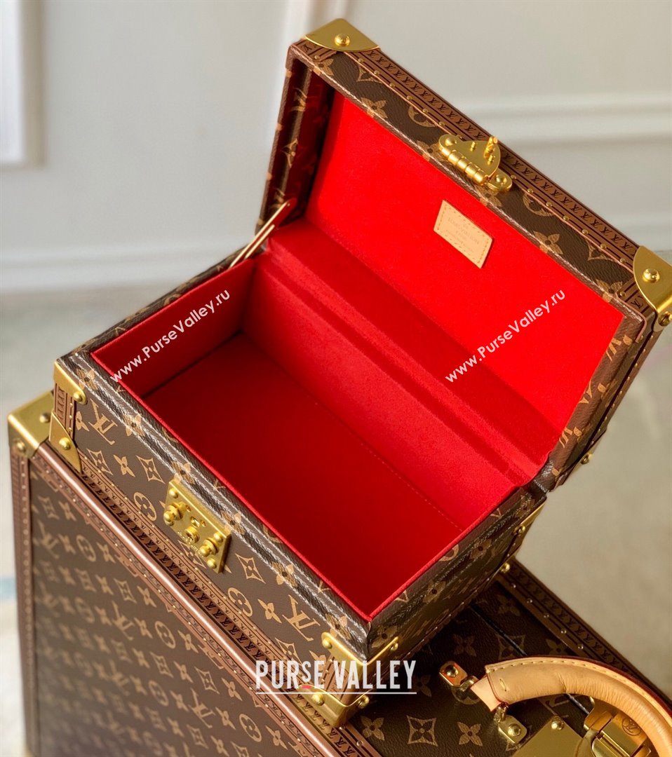 Louis Vuitton Monogram Canvas Coffret Trésor 24 Treasure Case Bag M47023 Rouge Fusion (kiki-23120105)