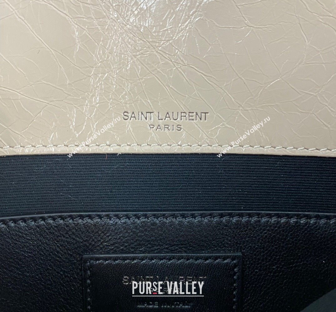 Saint Laurent Niki Baby Bag in Crinkled Vintage Leather 633160 Beige (nana-24011040)