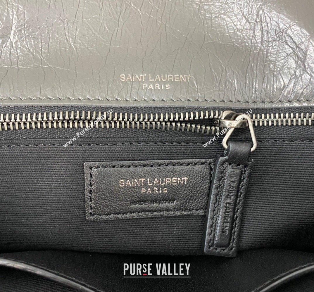 Saint Laurent Niki medium Bag in Crinkled Vintage Leather 633158 Etoupe (nana-24011013)