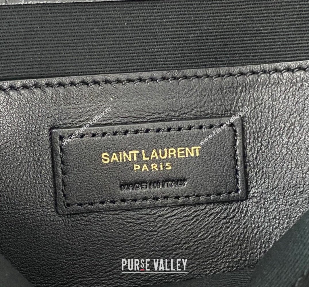 Saint Laurent Niki Baby Bag in Crinkled Vintage Leather 633160 Black/Gold (nana-24011022)