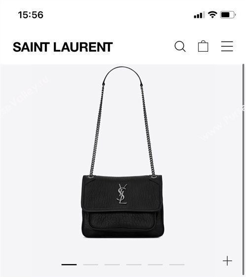 Saint Laurent niki baby Bag in grained lambskin 633179 Black (nana-24011062)