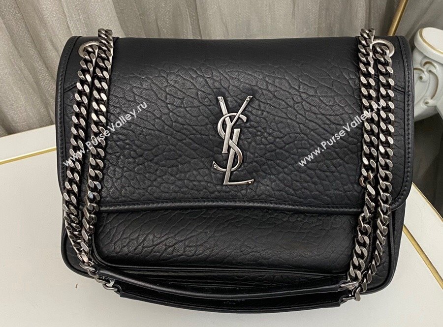 Saint Laurent niki medium Bag in grained lambskin 633178 Black (nana-24011061)