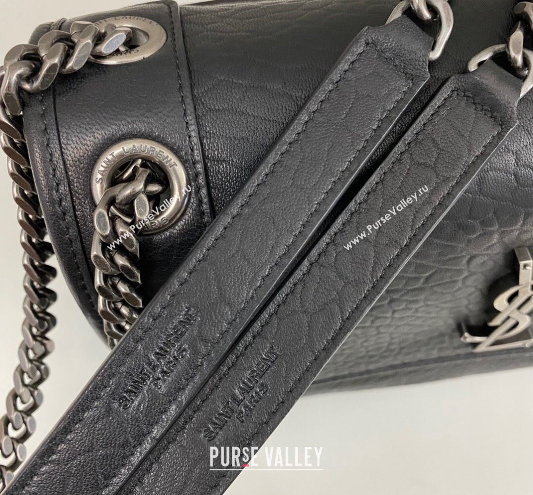 Saint Laurent niki medium Bag in grained lambskin 633178 Black (nana-24011061)