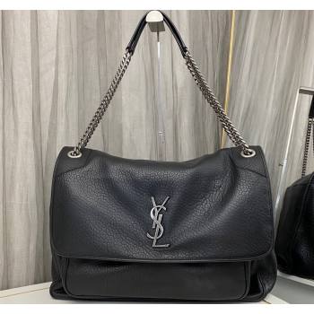 Saint Laurent niki oversized Bag in grained lambskin 755857 Black (nana-24011060)