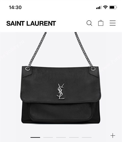 Saint Laurent niki oversized Bag in grained lambskin 755857 Black (nana-24011060)