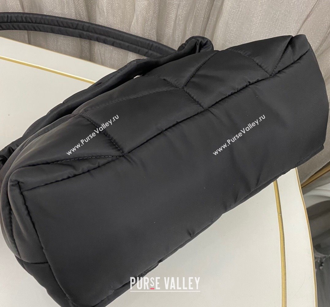 Saint Laurent puffer messenger bag in econyl® regenerated nylon 733630 Black (nana-24010945)