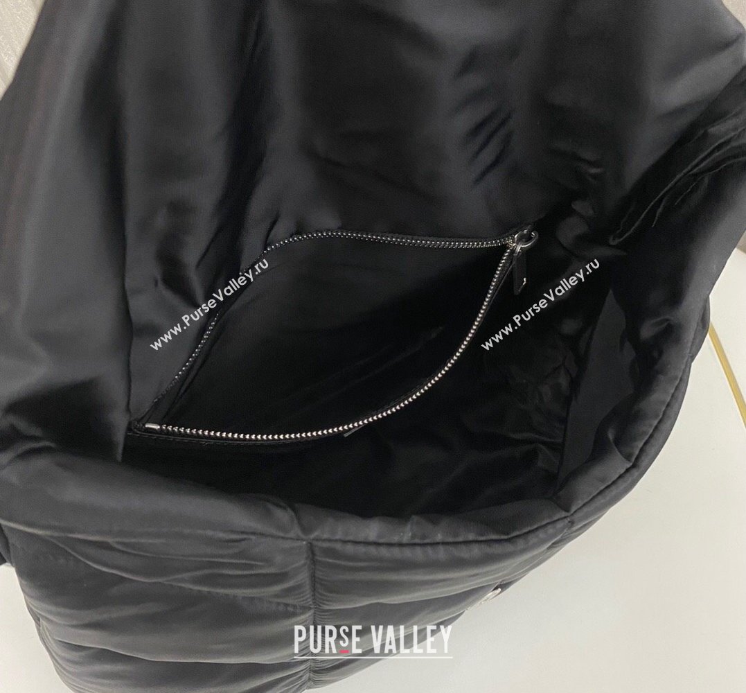 Saint Laurent puffer messenger bag in econyl® regenerated nylon 733630 Black (nana-24010945)