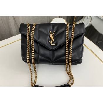 Saint Laurent toy puffer Bag in lambskin 759337 Black/Gold (nana-24010938)