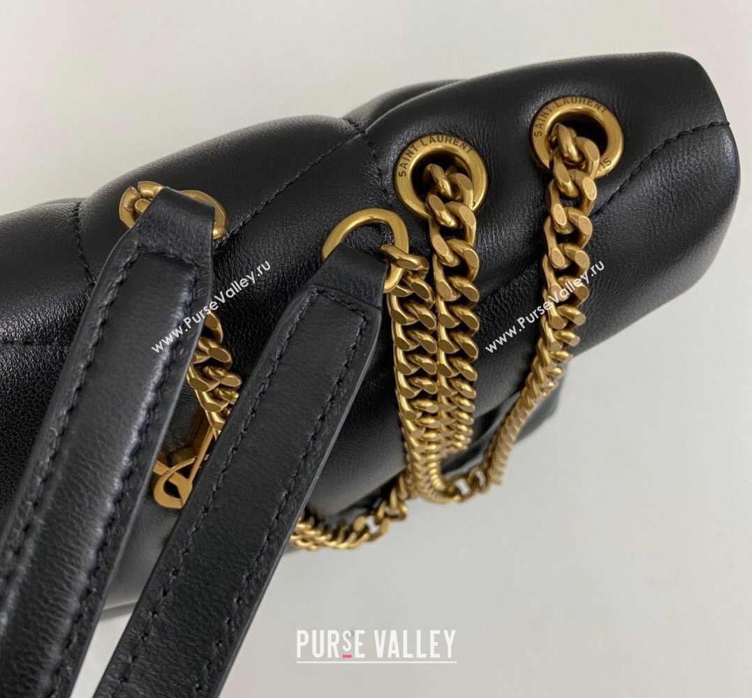 Saint Laurent toy puffer Bag in lambskin 759337 Black/Gold (nana-24010938)