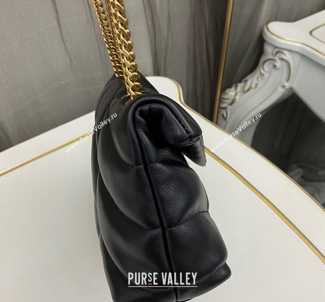 Saint Laurent toy puffer Bag in lambskin 759337 Black/Gold (nana-24010938)