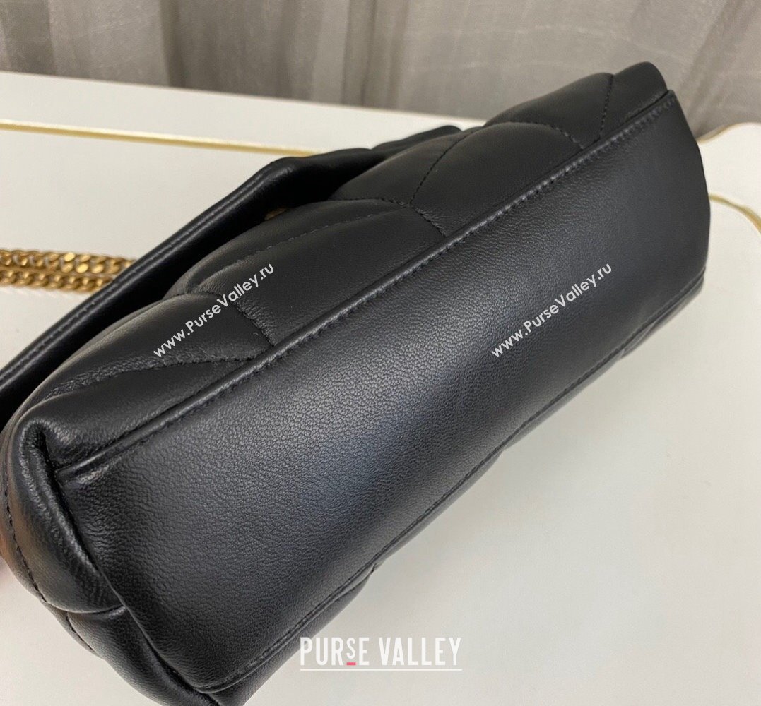 Saint Laurent toy puffer Bag in lambskin 759337 Black/Gold (nana-24010938)