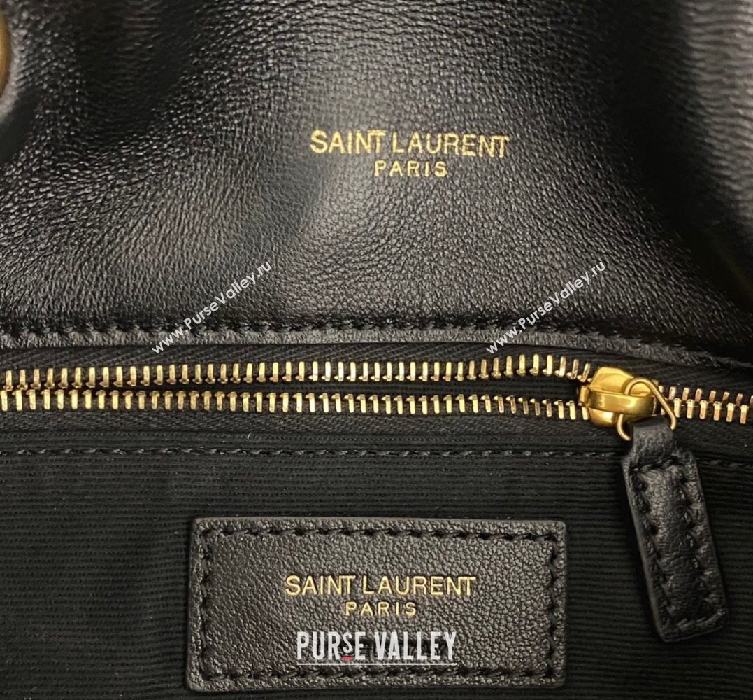 Saint Laurent toy puffer Bag in lambskin 759337 Black/Gold (nana-24010938)
