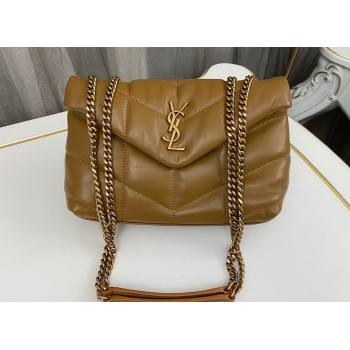 Saint Laurent toy puffer Bag in lambskin 759337 Brown (nana-24010940)